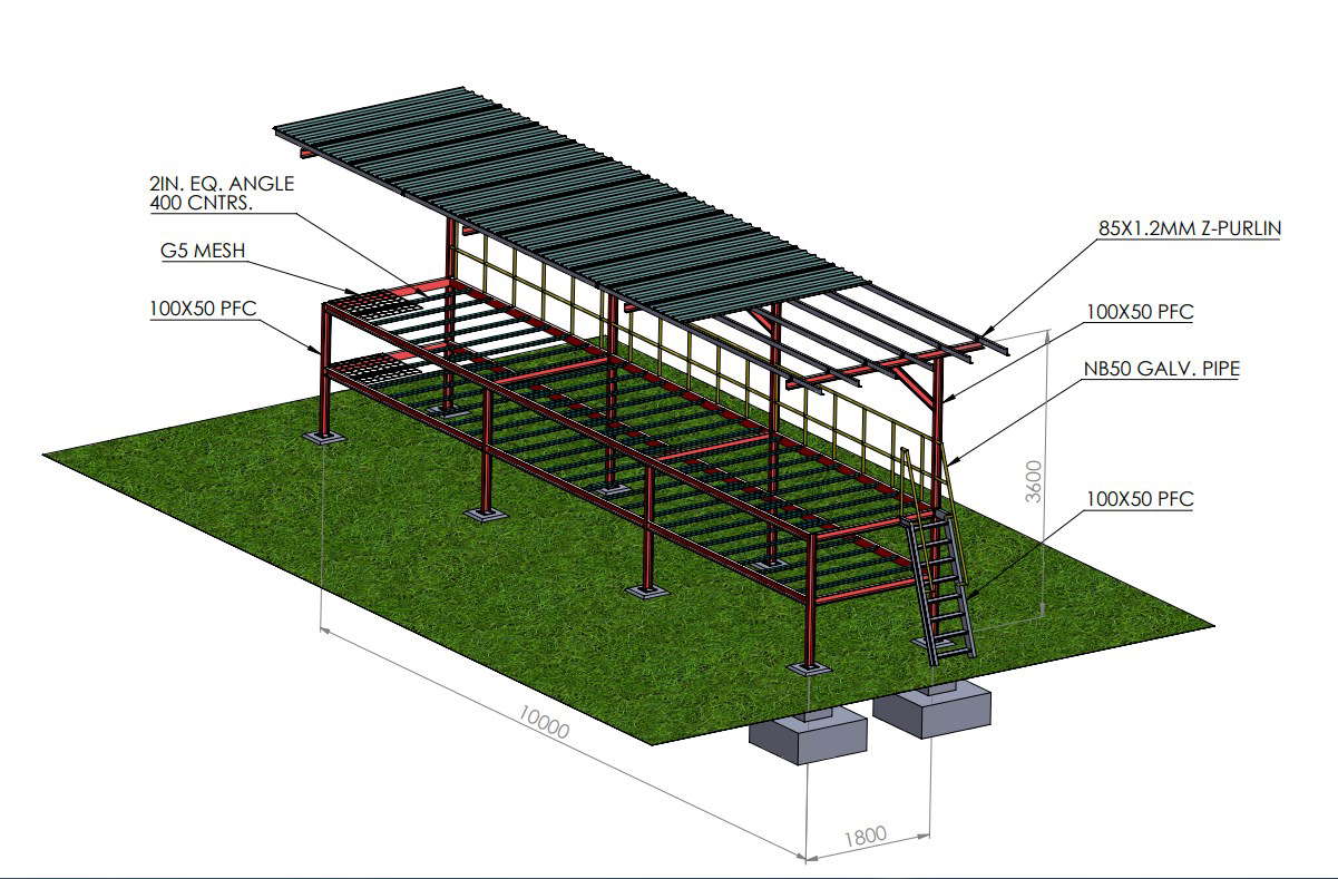 General Arrangement Hose Storage Rack Design In Autocad Drawing Cad