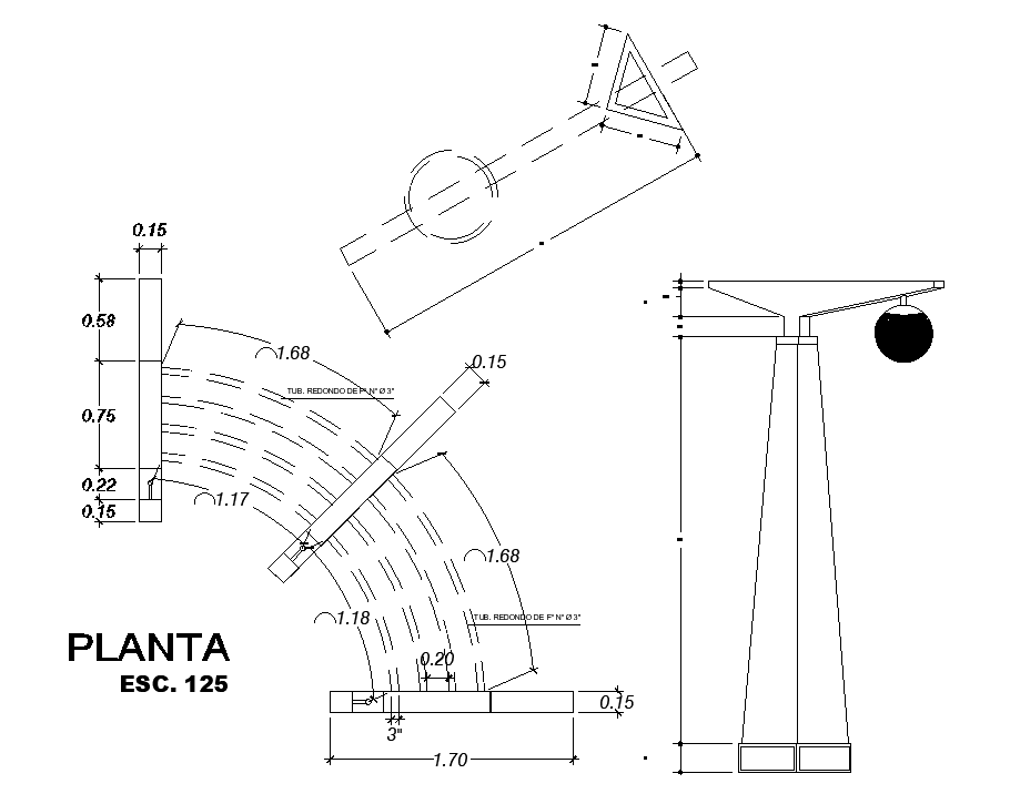 Game Round Bell Top View And Side Elevation Drawing DWG File - Cadbull