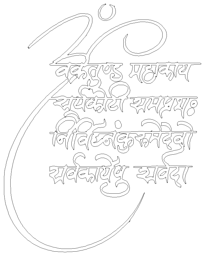 Ganesh mantra design for mandir wall art dwg autocad drawing . - Cadbull