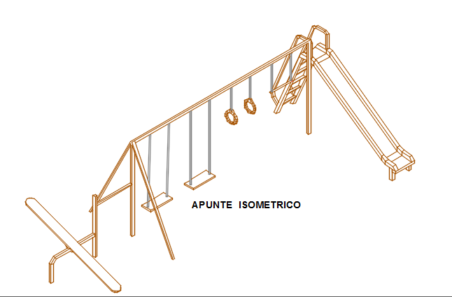 Garden Playing Equipment Detail View Dwg File - Cadbull