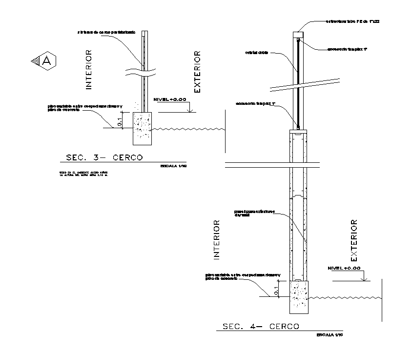 Garden Street Wall Drawing Download Free DWG File - Cadbull