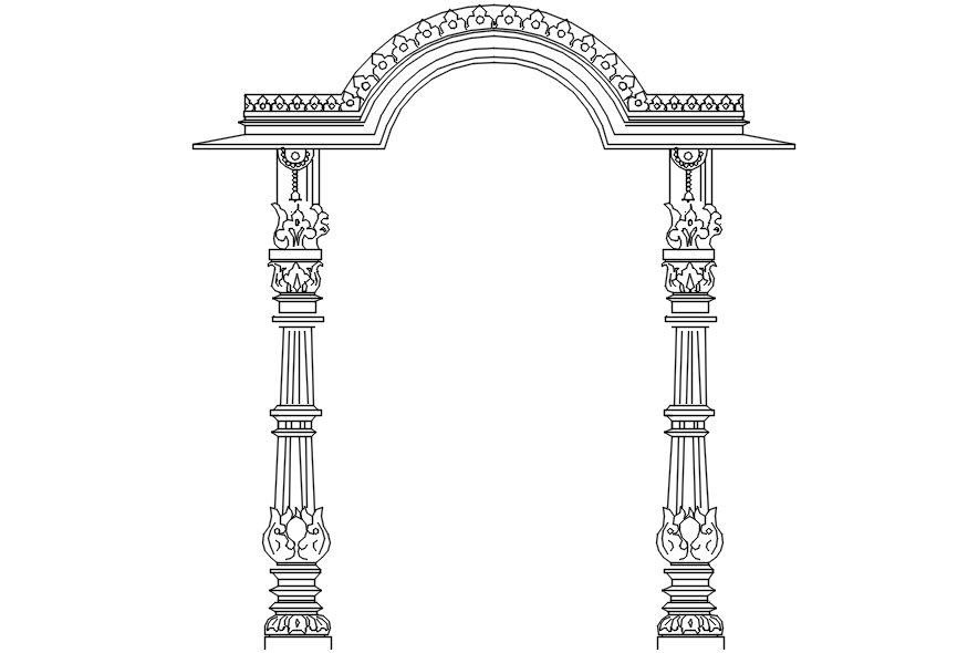 Gate Design In DWG File Cadbull