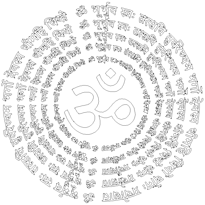 Gayatri mantra for mandir design details dwg autocad drawing . - Cadbull