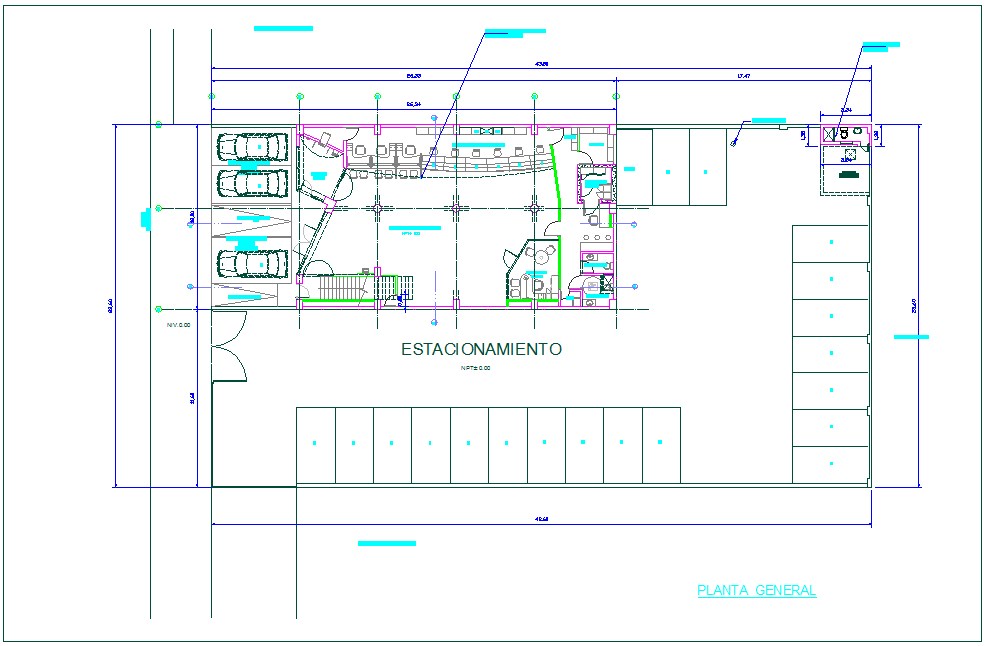 General plan of banking agency dwg file - Cadbull