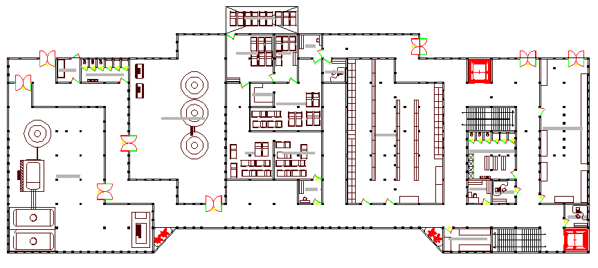 General service hospital architecture layout dwg file - Cadbull