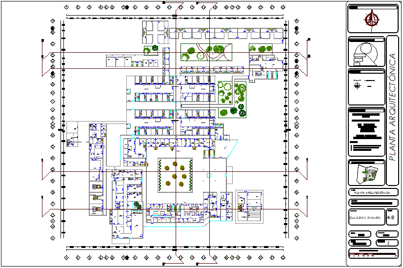 Geriatric hospital architectural plan dwg file - Cadbull