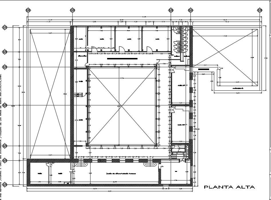 Girls school architecture plan details dwg file - Cadbull