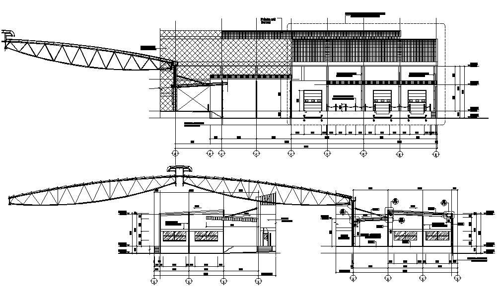 Godown design plan CAD drawing download Cadbull