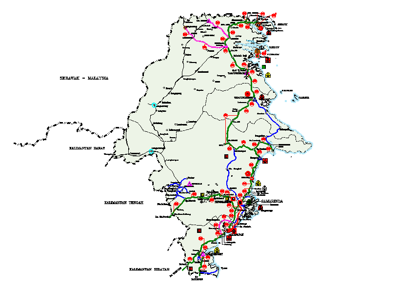 Google type map design in DWG file - Cadbull