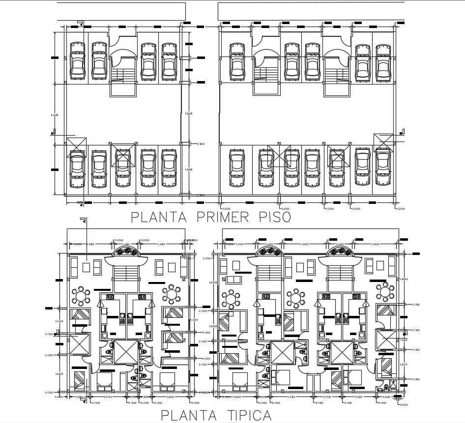 Ground Floor Parking House Plan - Cadbull