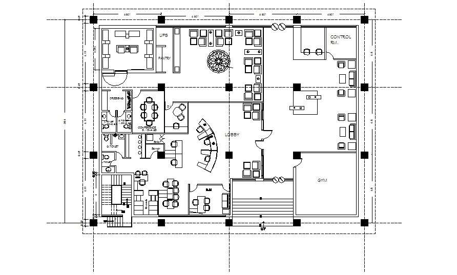 Bank Building Plan In AutoCAD File Cadbull