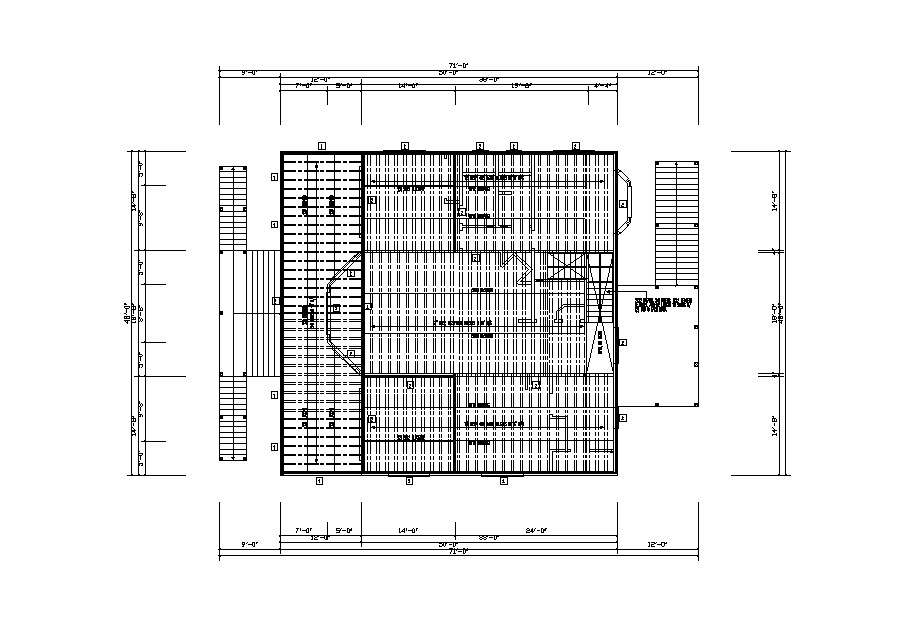 Ground floor framing plan of house cad drawing details dwg file - Cadbull