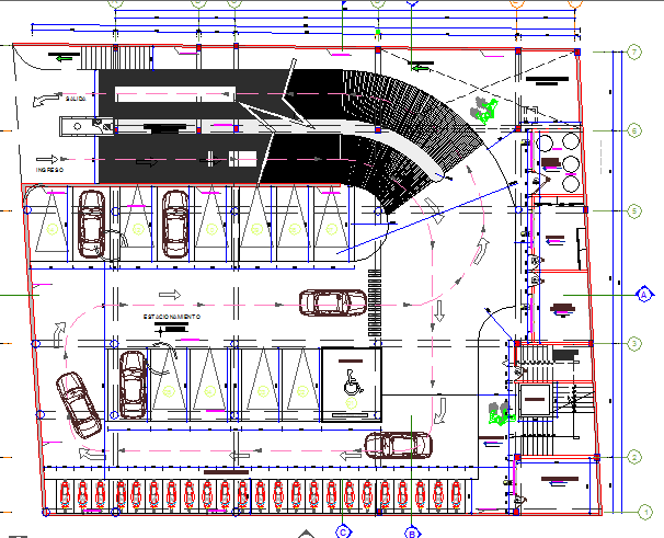 Ground floor layout plan details of municipal building dwg file - Cadbull