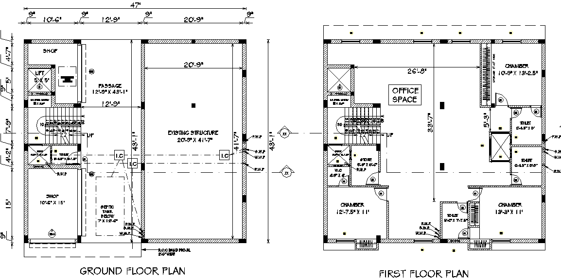 ground-floor-plan-and-first-floor-plan-detail-dwg-file-cadbull