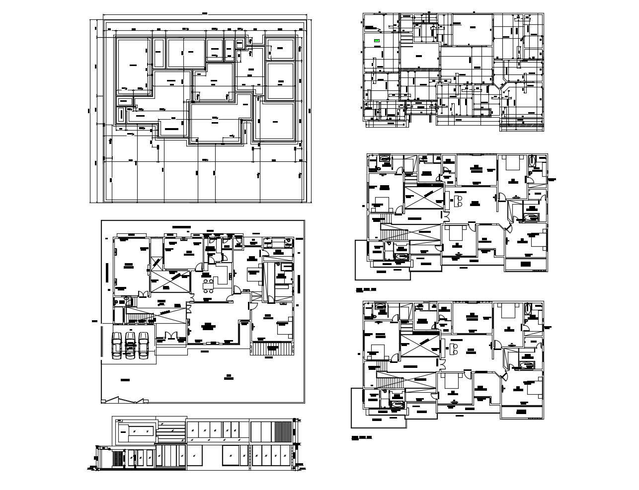 Ground floor plan of the bungalow with detail dimension in autocad ...