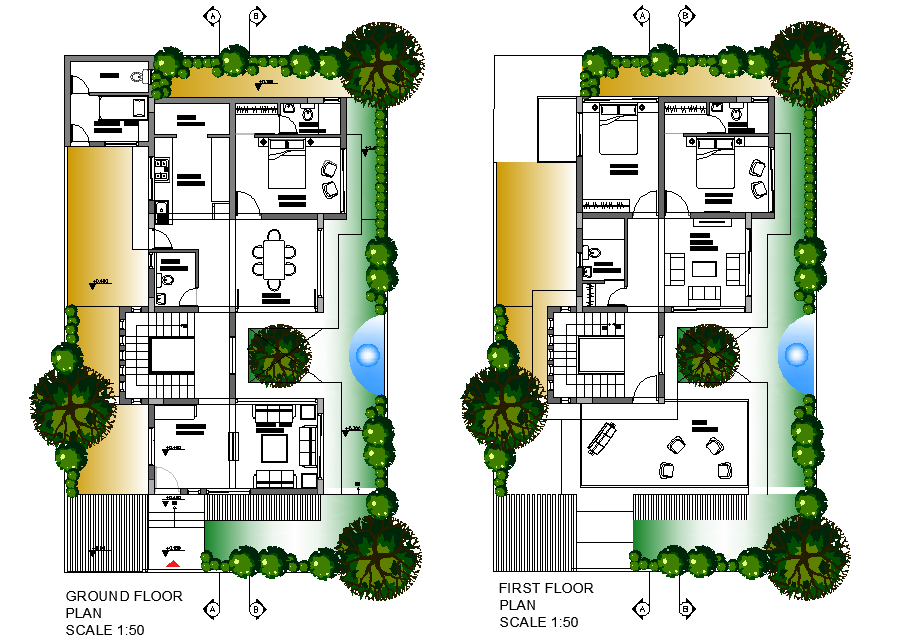 X House Ground Floor And First Floor Plan Drawin Vrogue Co