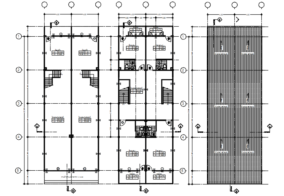 Ground Floor First Floor And Roof Plan Of House In Detail Autocad Drawing Dwg File Cad File