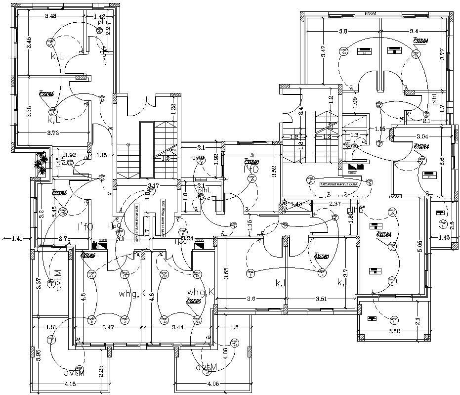 Ground floor electrical layout plan in AutoCAD, dwg file. - Cadbull