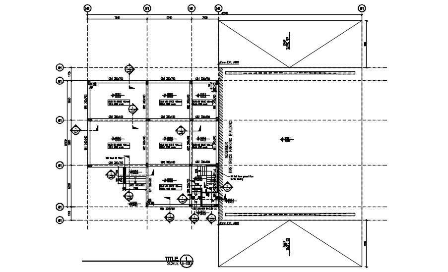 Ground Floor Framing Plan Layout Design In Detail Autocad Drawing Cad File Dwg File Cadbull