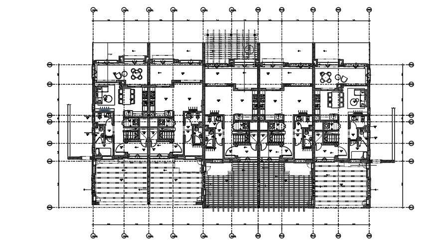 Ground floor layout of beam and column. - Cadbull