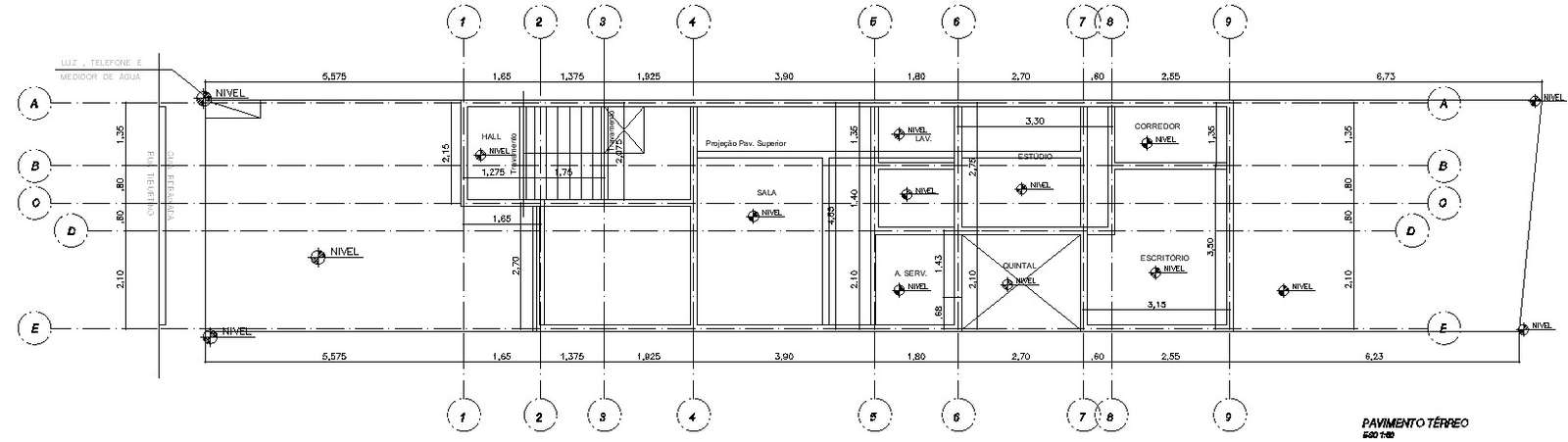 Ground floor marking plan. - Cadbull