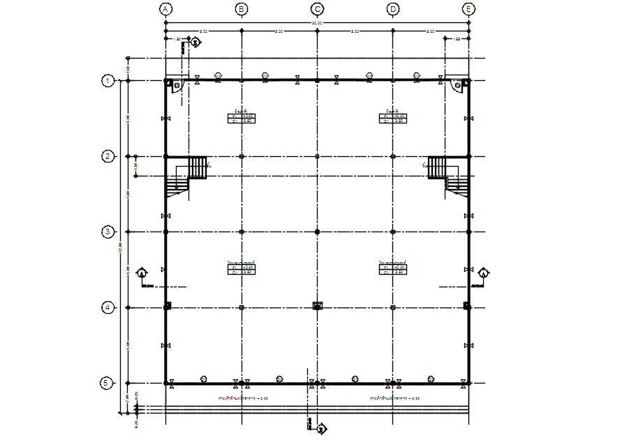 Ground Floor Plan Of Two Story House In Detail Autocad Drawing Dwg File Cad File Cadbull