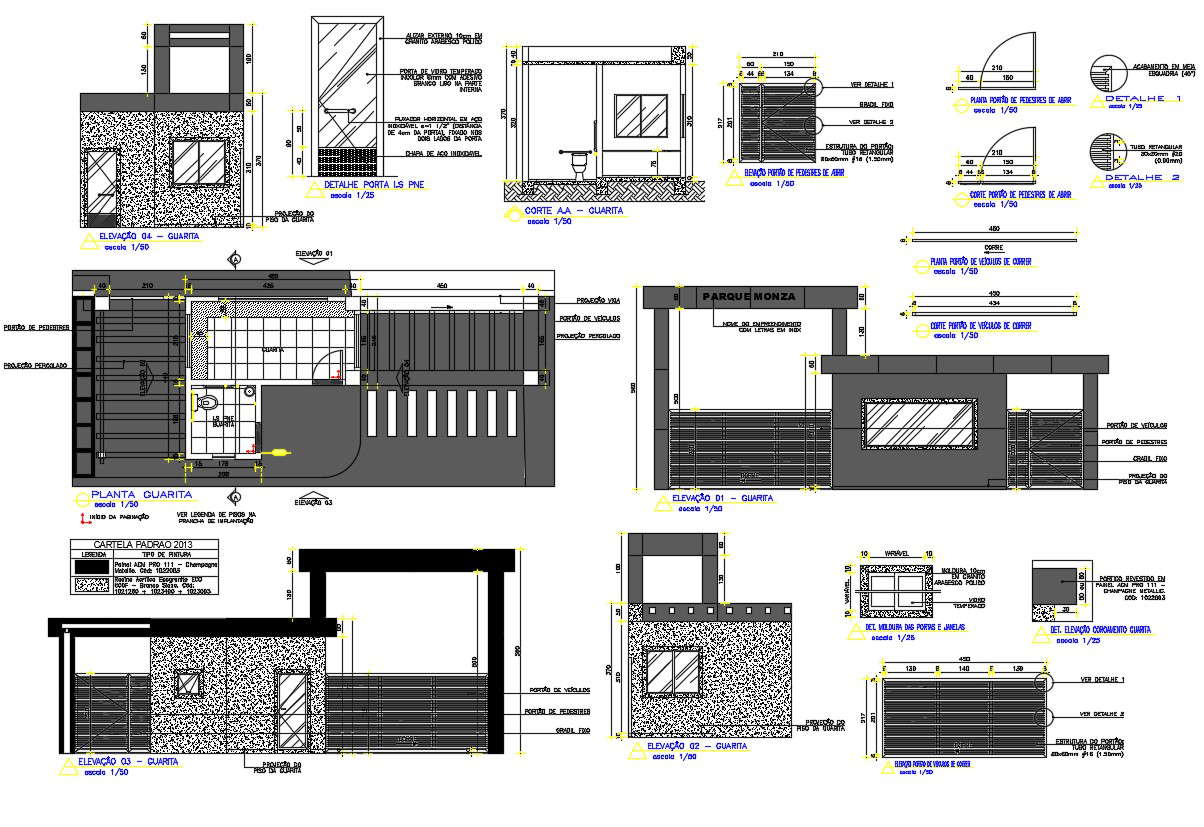 Cad Plan And Elevation Of Entrance Gate Autocad File Vrogue Co