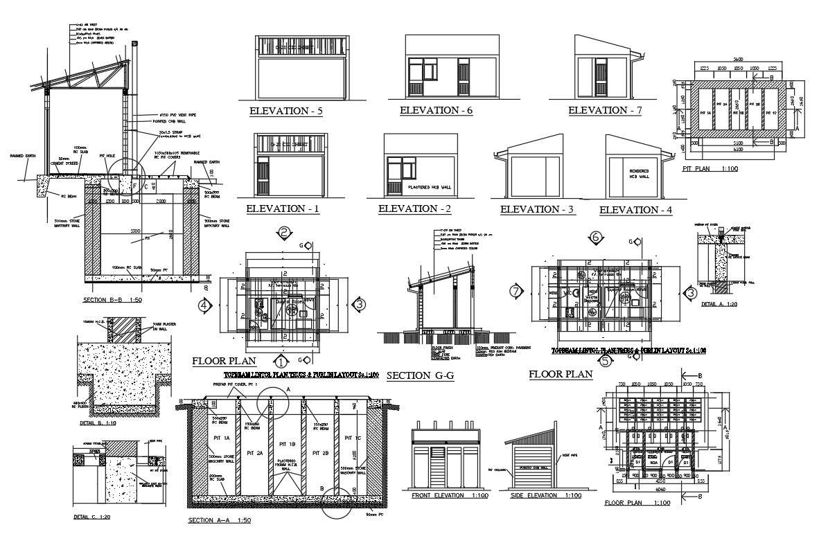 guard-house-design-cadbull