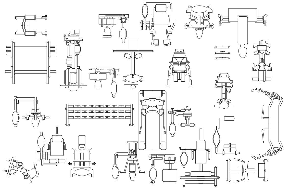 Gym Equipment block - Cadbull