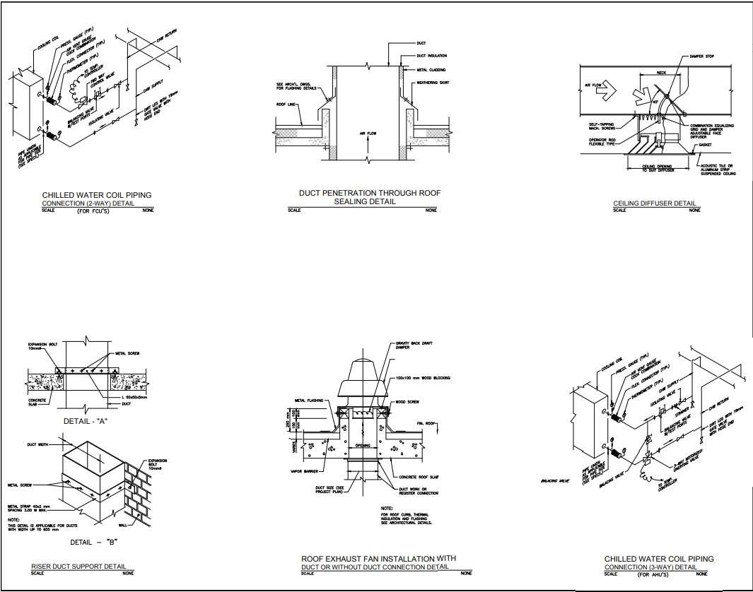 HVAC Connection Drawing Free Download DWG