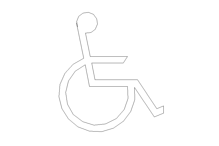 Handicap Person Symbol And Logo Cad Block Dwg File Cadbull Images And ...