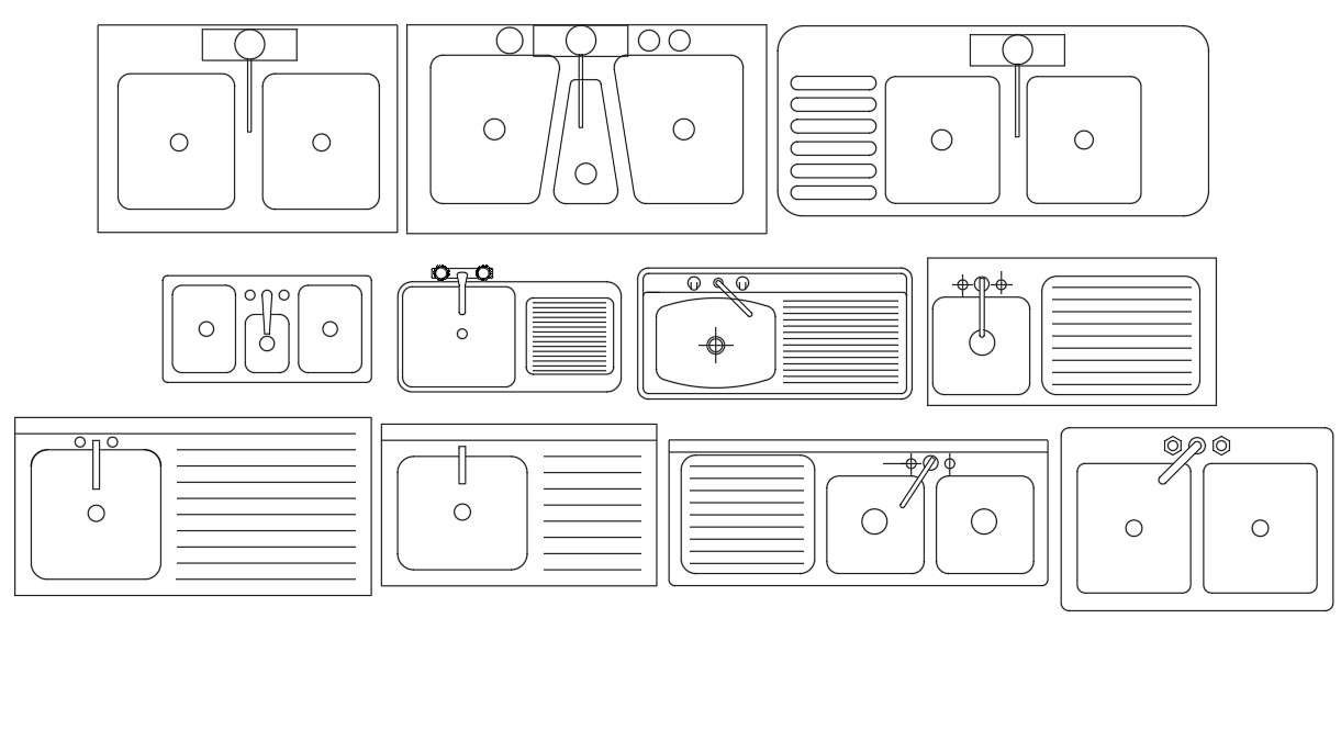 Hardware Sink Blocks Free DWG File Cadbull