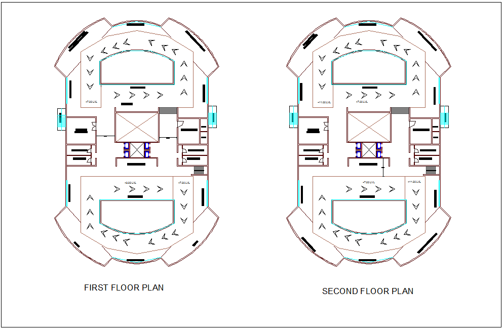 Heritage and art museum first and second floor plan with