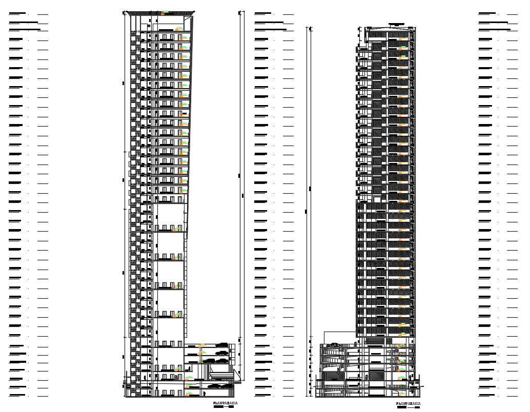 High Rise Apartments CAD Drawing Cadbull