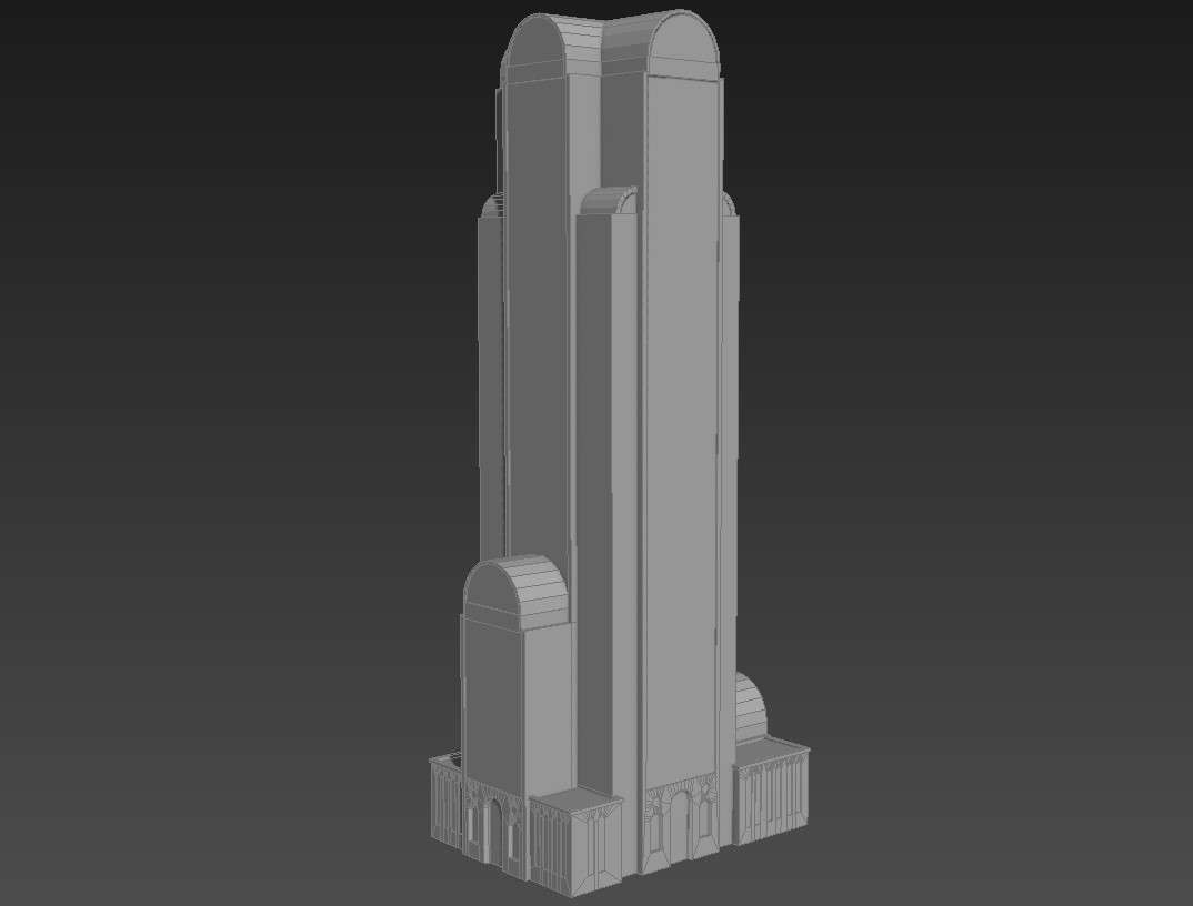 High Rise Block Elevation Of Commercial Building 3D MAX ...