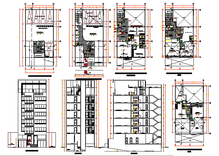 High Rise Building project design DWG file - Cadbull