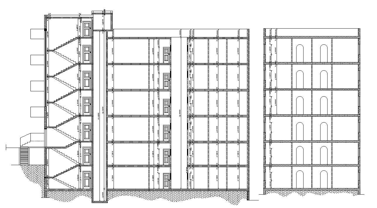 High Rise Residential Building Sections Design Autocad File Cadbull