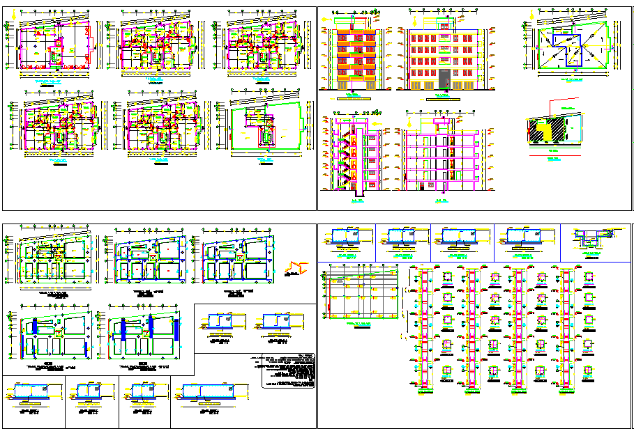 High School layout plan - Cadbull