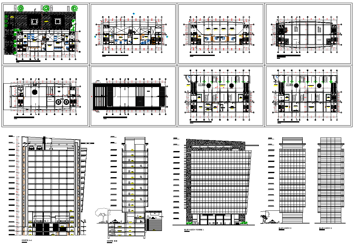 High Rise Building Plan Detail Dwg File Cadbull