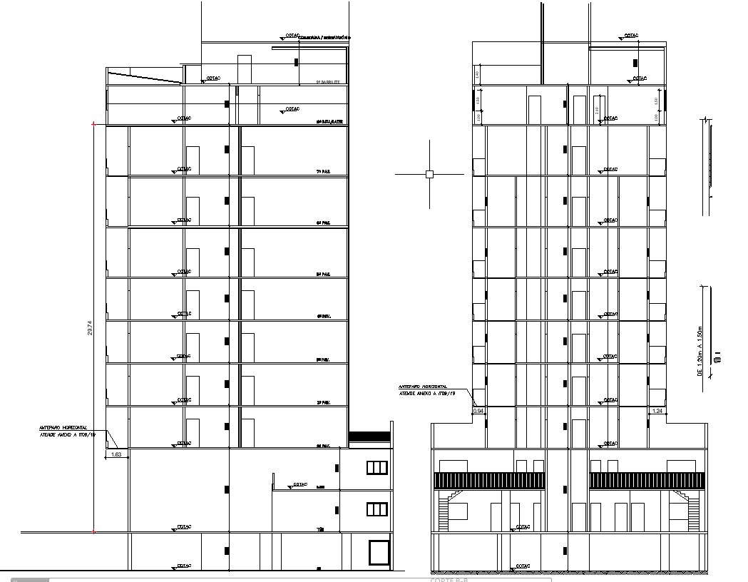 High-Rise Building Front Elevation Design Dwg File | Plan And Design ...