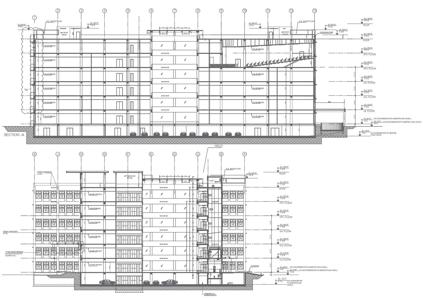 High-Rise Residential Building Detail Section In AutoCAD File - Cadbull