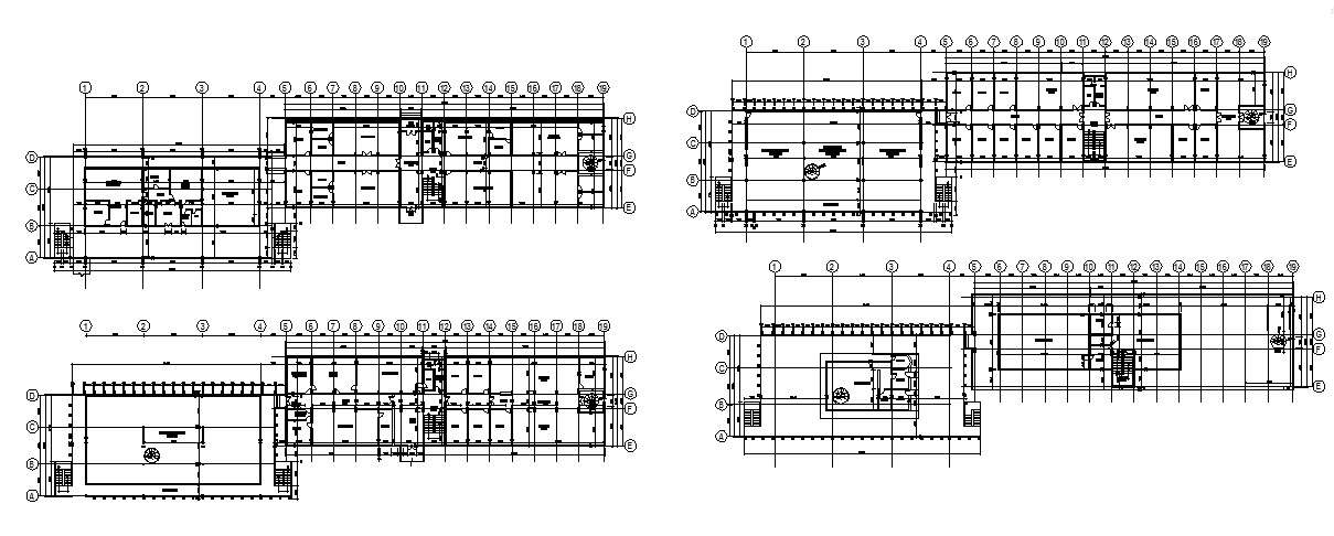 Higher education institute building floor plan cad drawing details dwg ...