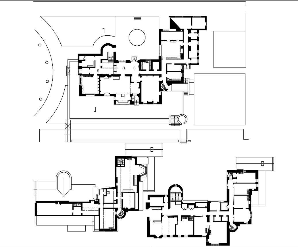 Hill House Floor Plan Cadbull