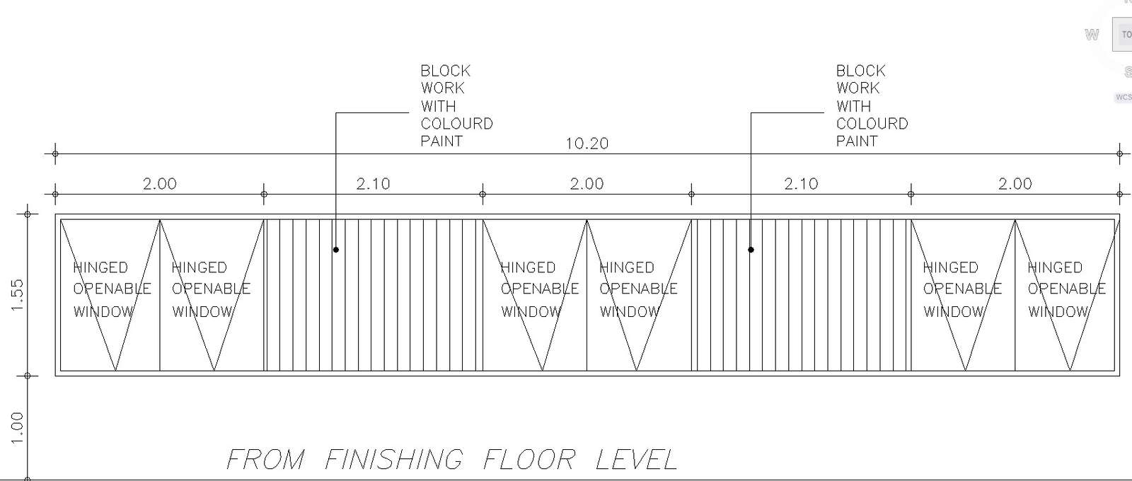 Hinged openable window details in AutoCAD, dwg file. - Cadbull