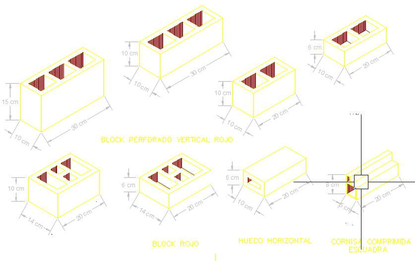 Hollow blocks - Cadbull