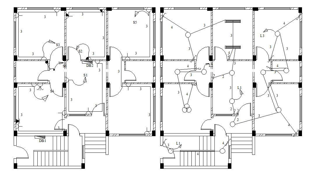 Home Electrical Plan Design AutoCAD File - Cadbull