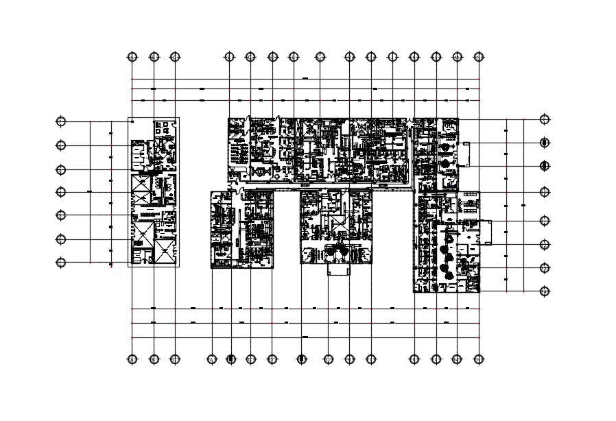 Hospital Floor Plan In DWG File - Cadbull