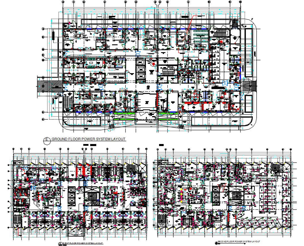 Hospital Floor Power System Layout Plan AutoCAD File - Cadbull