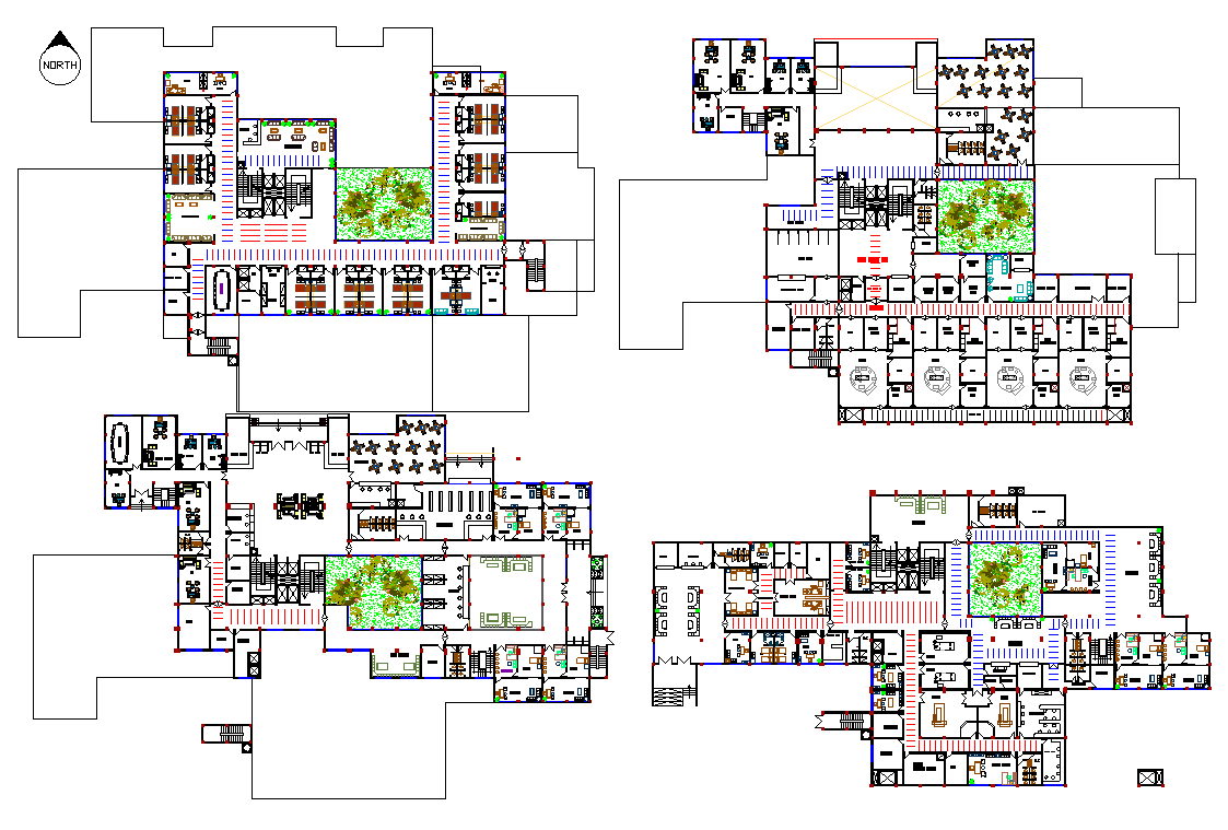 Hospital Layout plan dwg file Cadbull