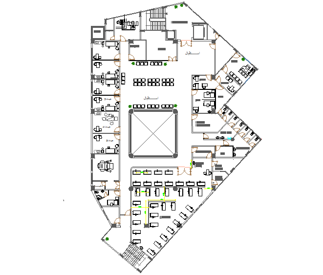 Hospital Layout plan with Detailing dwg file - Cadbull